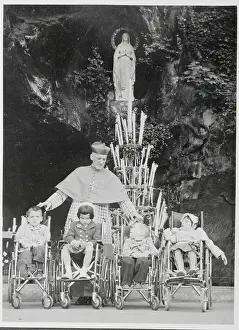 Lourdes Prints: Cardinal Cushing Visiting Sick Children