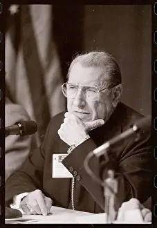 John Cardinal Oconnor Prints: Cardinal John O'Connor During a Conference