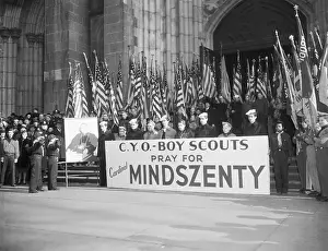 Opponent Prints: Cardinal Mindszenty Demonstration