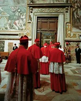 Vestments Prints: Cardinals Entering Sistine Chapel for Conclave
