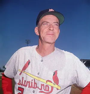 Cardinals Johnny Keane Posing in Uniform