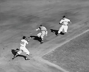 Stan Musial Prints: Cardinals Stan Musial Being Tagged Out