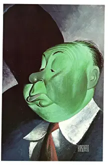 Arc0022962 Prints: Caricature Of Alfred Hitchcock