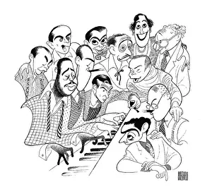 Caricature Of American Songwriters