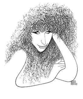 Arc0023235 Prints: Caricature Of Barbra Streisand