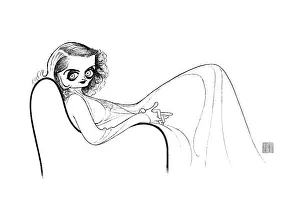Arc0023642 Prints: Caricature Of Bette Davis
