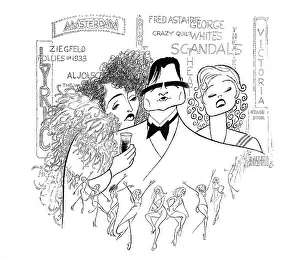 Arc0023642 Prints: Caricature Of The Cast Of 42nd Street