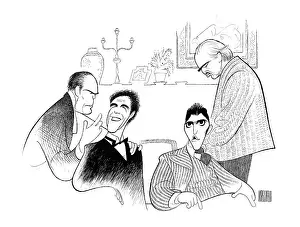 Arc0023235 Prints: Caricature Of The Cast Of The Godfather