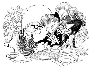 Caricature Of The Cast Of Guess Who's Coming To Dinner