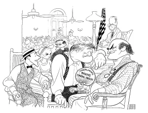 Arc0023235 Prints: Caricature Of The Cast Of Inherit the Wind
