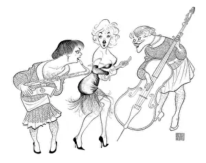 Caricature Of The Cast Of Some Like It Hot