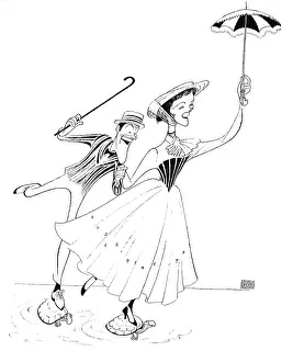 Caricature Of The Cast Of Mary Poppins