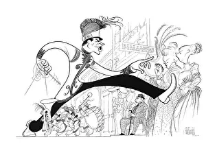 Caricature Of The Cast Of The Music Man