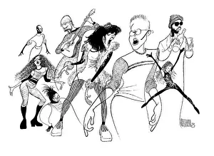 Arc0023642 Prints: Caricature Of The Cast Of Rent
