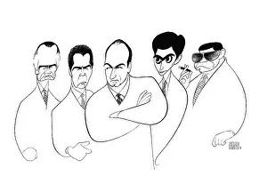 Caricature Of The Cast Of The Sopranos