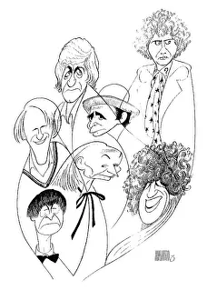 Arc0023642 Prints: Caricature Of Dr. Who Actors