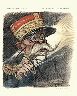 Images Dated 9th May 2016: Caricature of General Emile Zurlinden