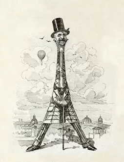 Images Dated 26th April 2019: Caricature of Gustave Eiffel