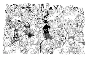 Prints of Caricature (by Al Hirschfeld) of various Hollywood actors from the first half of the twentieth century, 1954 Timeless Comedy Icons: Classic Moments from the Legendary Duo: Caricature Of Hollywood Actors