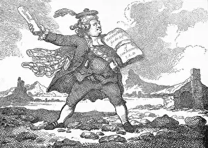 Hebrides Prints: Caricature of James Boswell