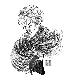 Arc0023642 Prints: Caricature Of Lucille Ball