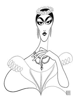 Arc0023642 Prints: Caricature Of Maria Callas