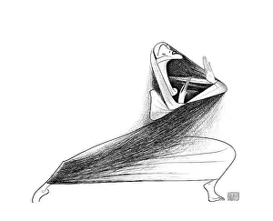 Arc0023642 Prints: Caricature Of Martha Graham