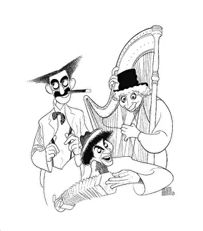 Caricature Of The Marx Brothers
