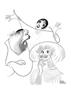 Caricature Of Mostel, Minnelli, & Channing