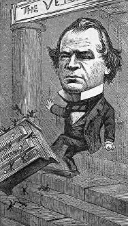 Kicking Prints: Caricature Of Pres. Johnson & Freedmen