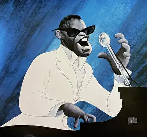 Arc0023133 Prints: Caricature Of Ray Charles