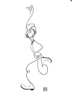A Timeless Collection of Broadway and Hollywood Legends: Caricature Of René Auberjonois