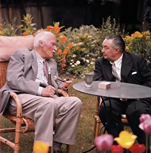 Carl G. Jung at Patio Table