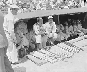 Dugout Prints: Carl Hubbell & Lefty Grove In Dugout