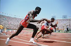 Fast Prints: Carl Lewis Finishing Track Event for an Olympic Gold Medal
