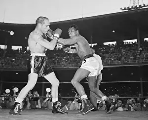 Photojournalist Prints: Carl Olson Boxing Against Sugar Ray Robinson