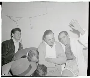 Carl Olson and Sid Flaherty Celebrating Their Boxing Victory