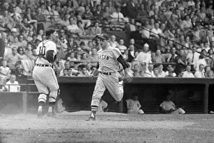 Carl Yastrzemski Crosses Home Plate