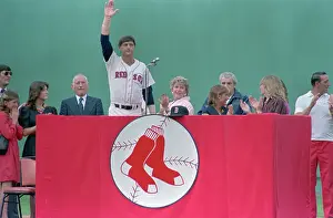 Carl Yastrzemski and Parents at His Baseball Honorarium Ceremony