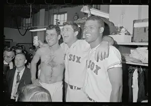 Carl Yastrzemski Posing with Teammates