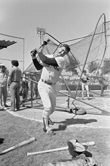 Carl Yastrzemski Practicing