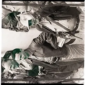 Guerrilla Prints: Carlos Armas And Military Aides Waving