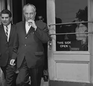 Carlos Marcello Leaving Court with Attorney