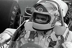 Prints of Close-up of Argentine Formula One driver Carlos Lole Reutemann (1942 - 2021) in his car, at the Argentine Grand Prix, Buenos Aires, Argentina, January 28, 1973 Legends of the Track: Carlos Reutemann At The Argentine Grand Prix