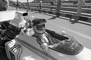 Prints of View of Argentine Formula One driver Carlos Lole Reutemann (1942 - 2021) in his car, at the Argentine Grand Prix, Buenos Aires, Argentina, January 28, 1973 Legends of the Track: Carlos Reutemann At The Argentine Grand Prix