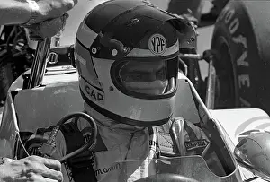 Prints of Close-up of Argentine Formula One driver Carlos Lole Reutemann (1942 - 2021) in his car, at the Argentine Grand Prix, Buenos Aires, Argentina, January 28, 1973 Legends of the Track: Carlos Reutemann At The Argentine Grand Prix