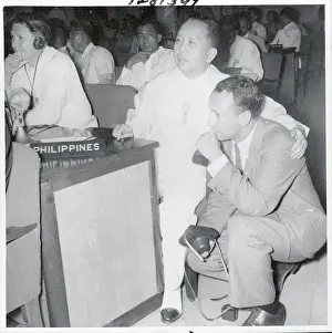 Carlos Romulo and Norman Cousins