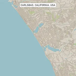Carlsbad California US City Street Map