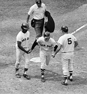 Carlton Fisk Crossing Home Plate