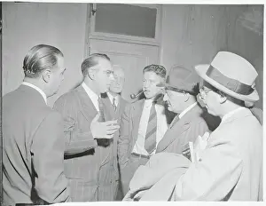 Carmine DeSapio Conversing with Reporters